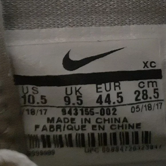 NIKE LEBRON JAMES ZOOM 943-155-002 SIZE 10.5 HIGH TOP SNEAKERS GREY - Picture 16 of 16